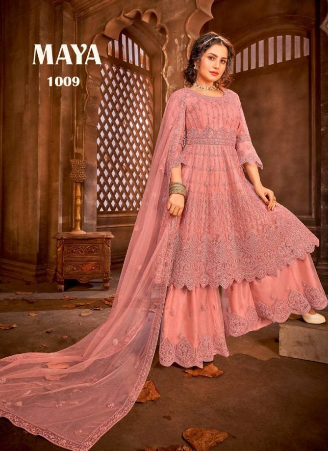 AVIGHAYA MAYA Fancy Latest Designer Heavy Festive Wear Net With Heavy Embroidery Work Salwar Suit Collection